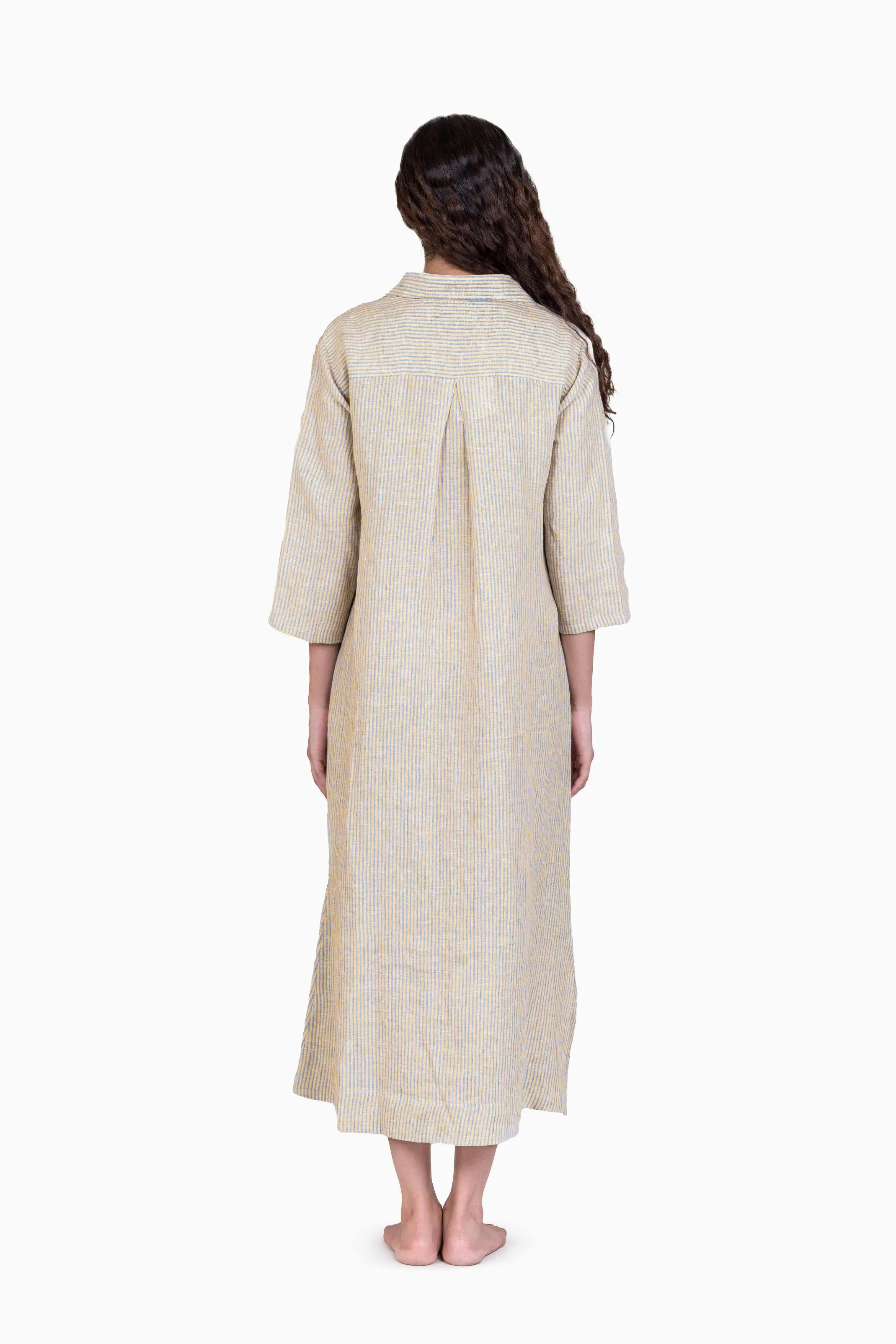 Linen Avery Dress-Swirly Red