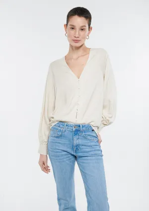 Linen Mix White Shirt