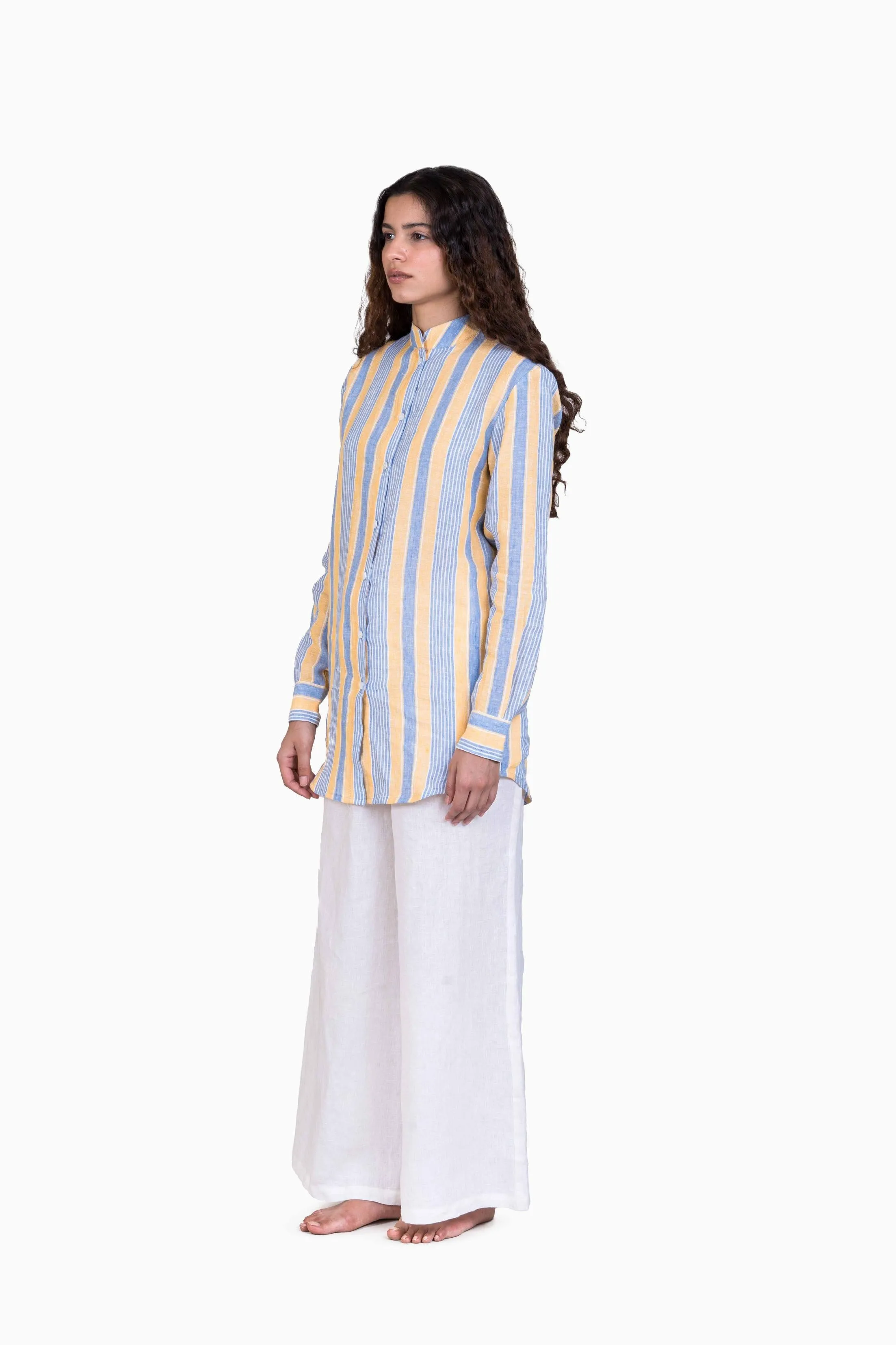 Linen Noelle Shirt-Vern Yellow