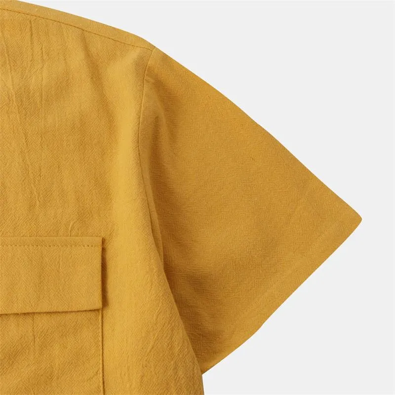 Linen Short-Sleeved Shirts Men's Shirts
