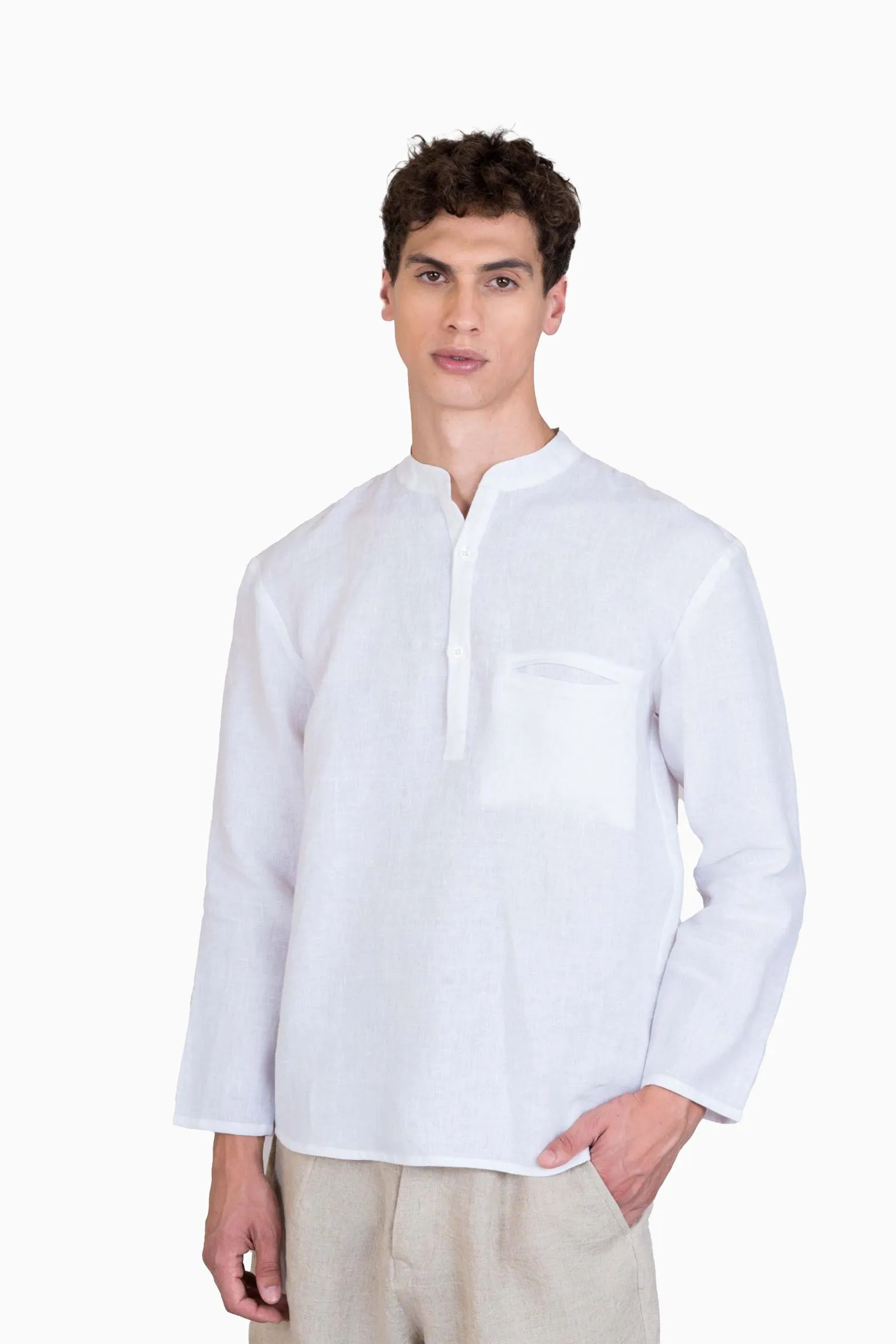 Linen Terran Shirt-Misty Lilac