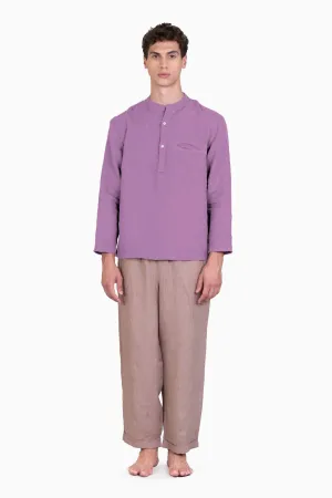 Linen Terran Shirt-Misty Lilac