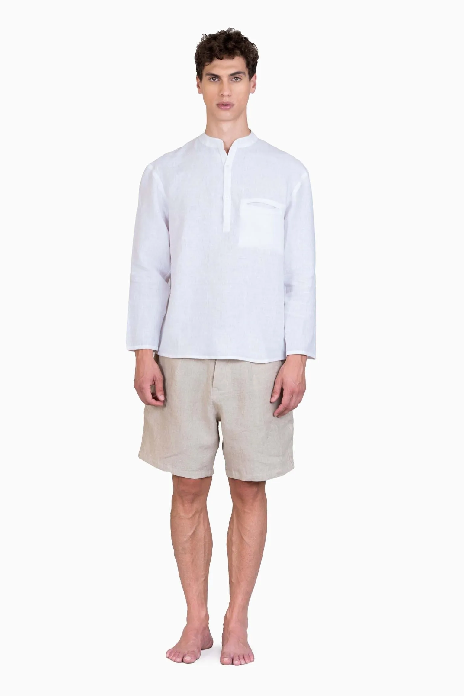 Linen Terran Shirt-Misty Lilac