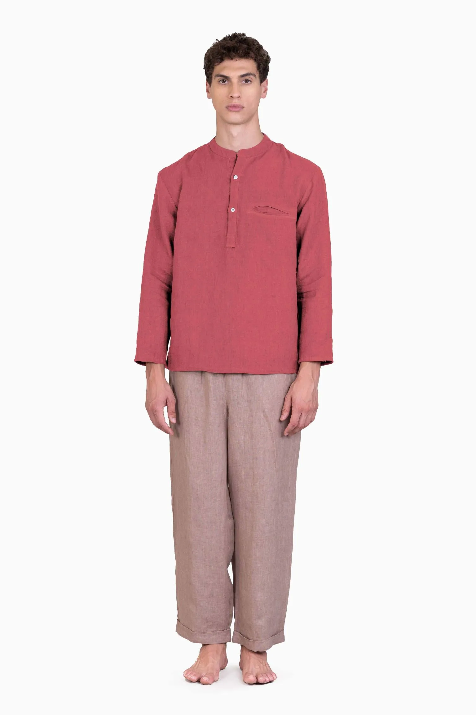 Linen Terran Shirt-Misty Lilac