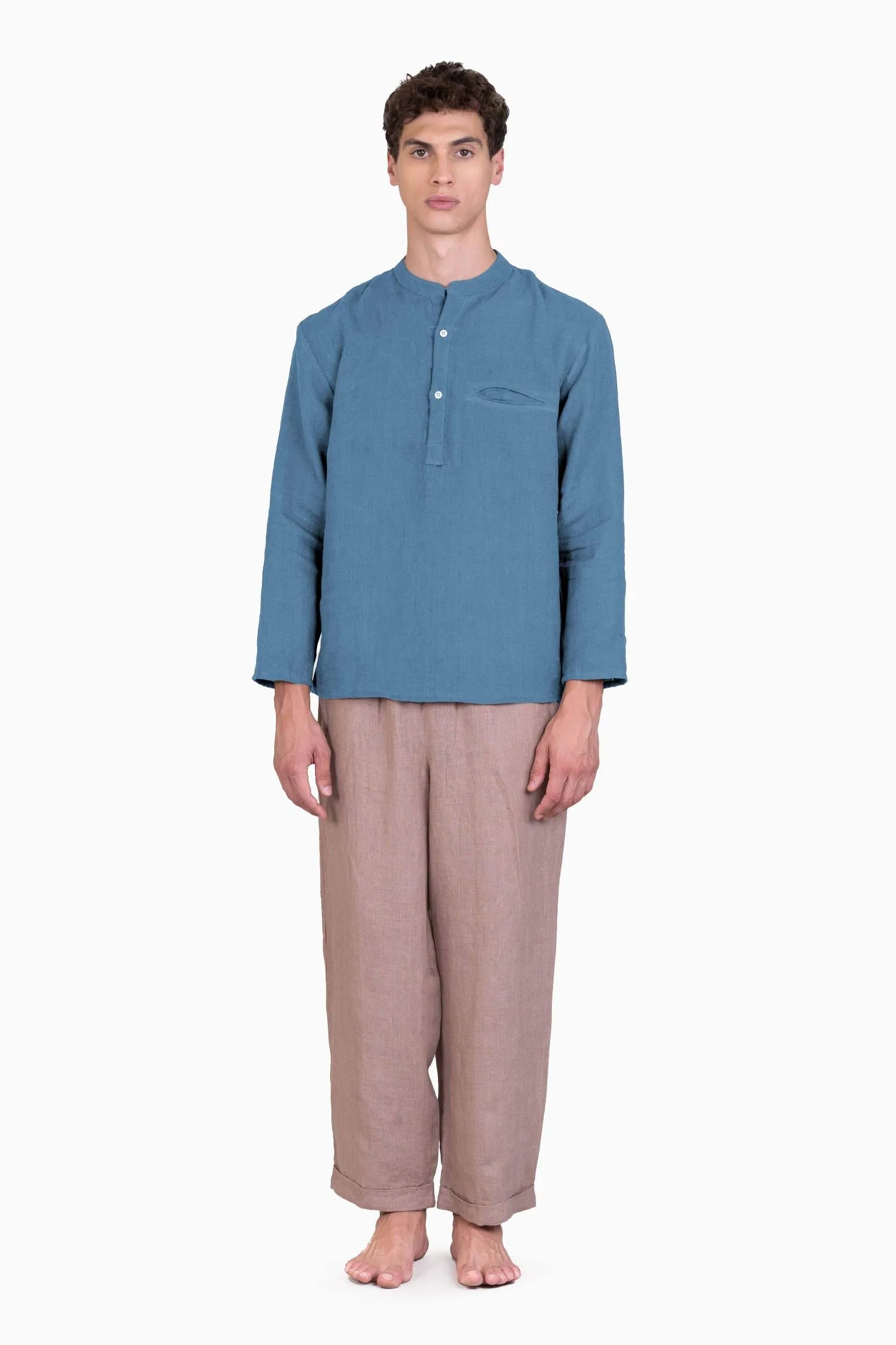 Linen Terran Shirt-Misty Lilac