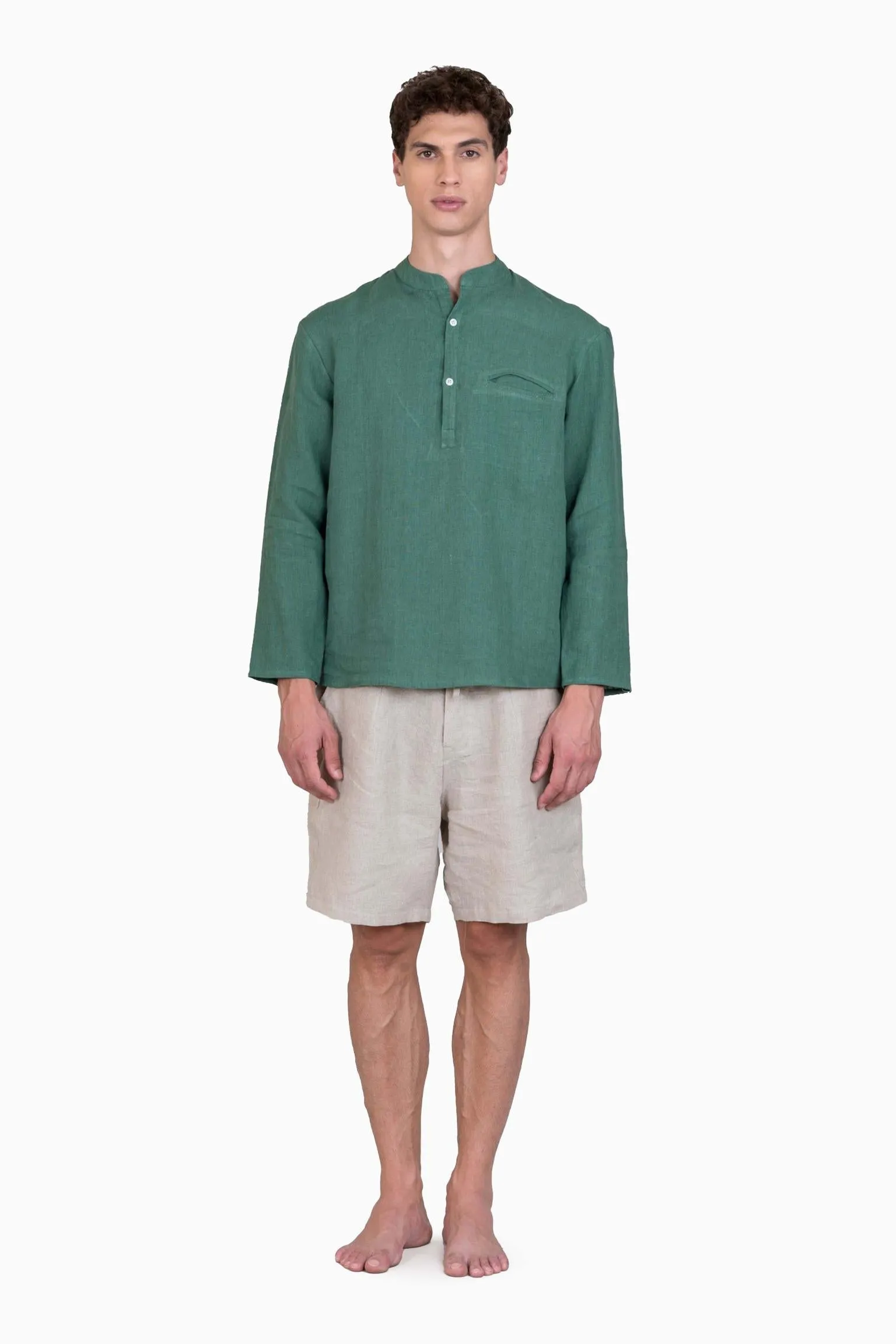 Linen Terran Shirt-Misty Lilac