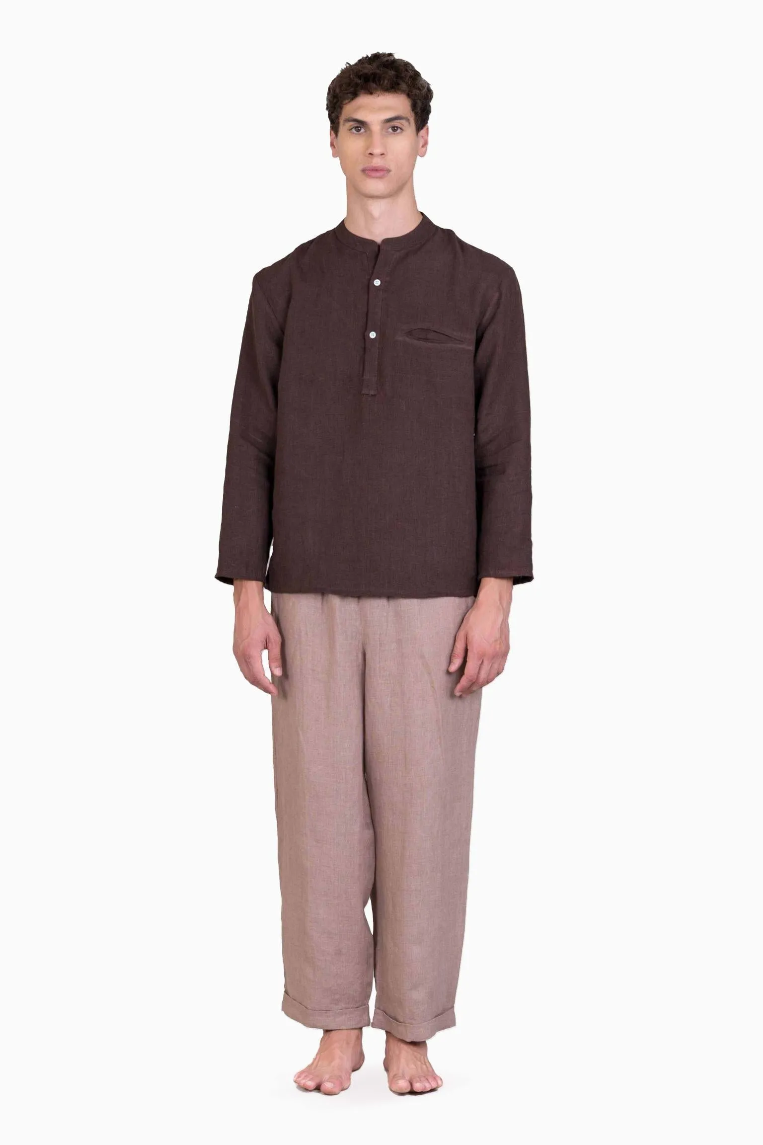 Linen Terran Shirt-Misty Lilac
