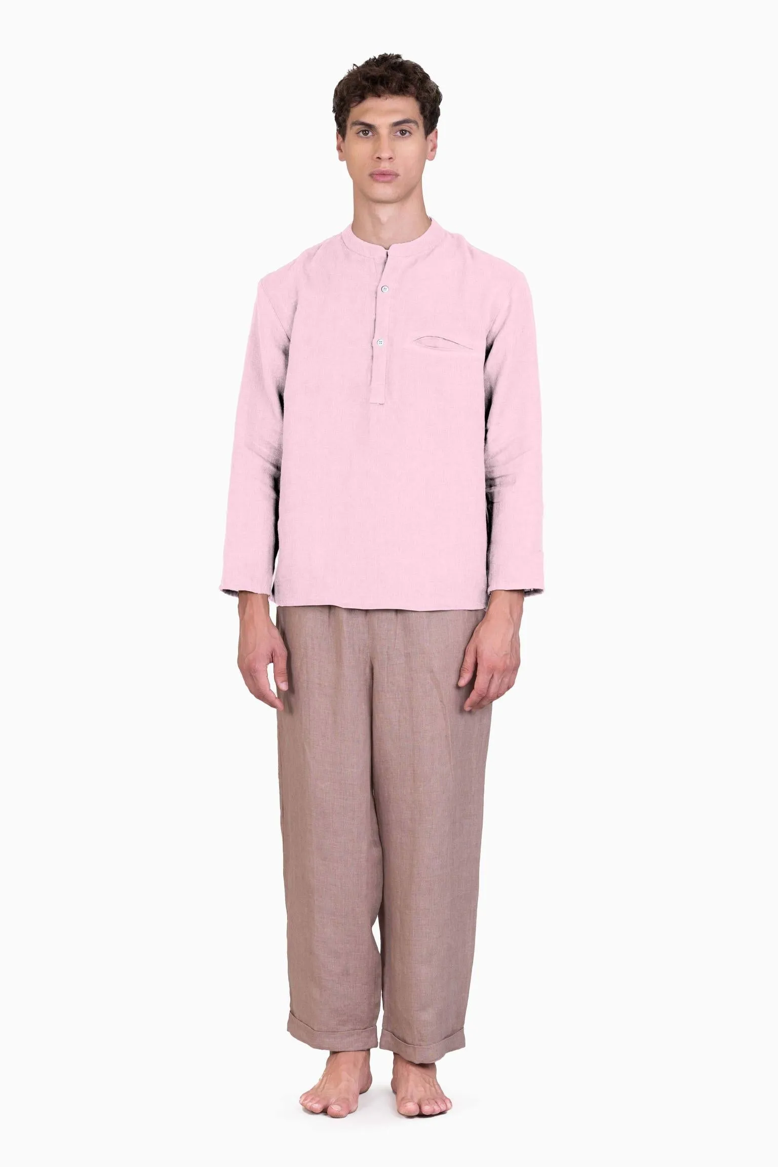 Linen Terran Shirt-Misty Lilac