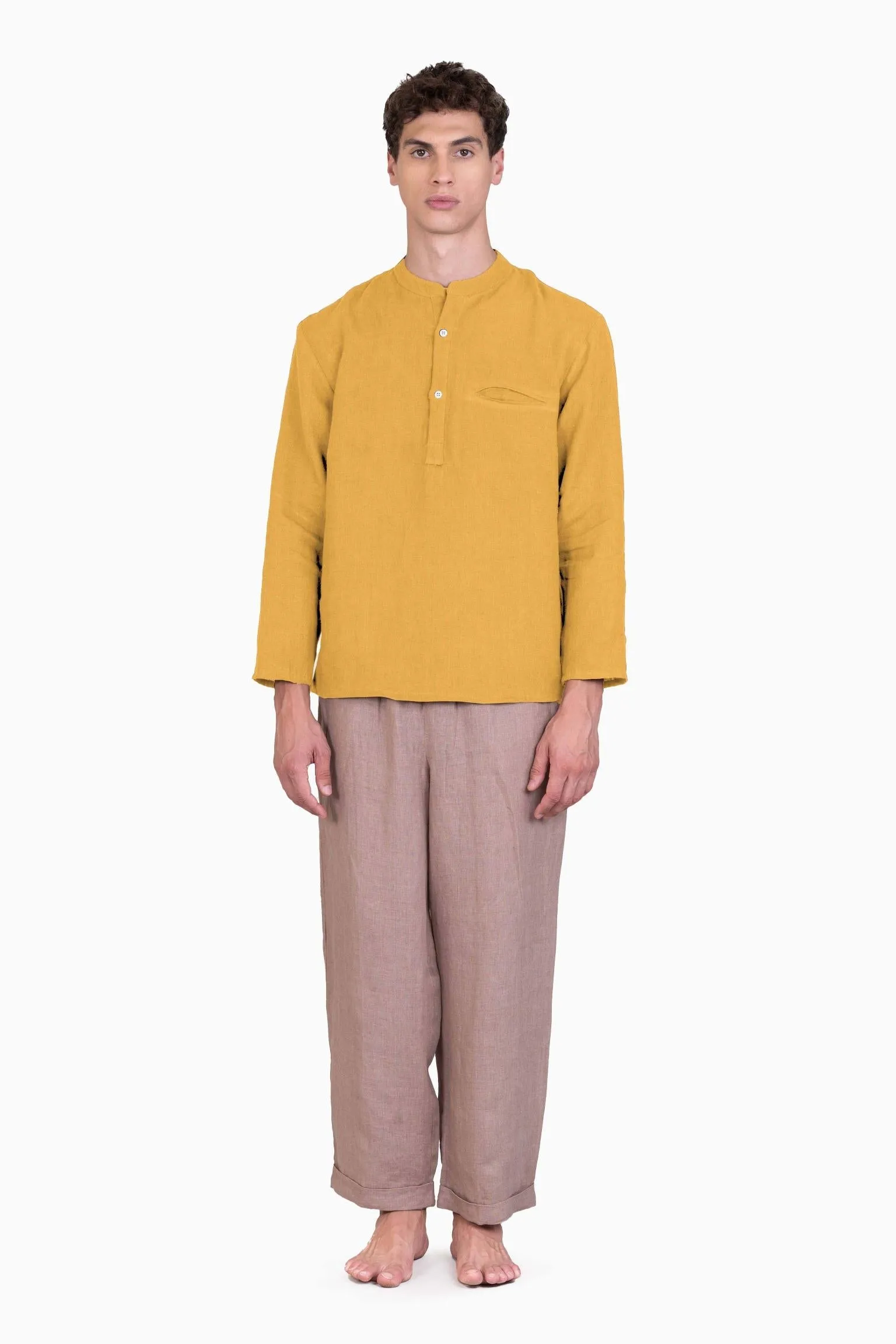 Linen Terran Shirt-Misty Lilac