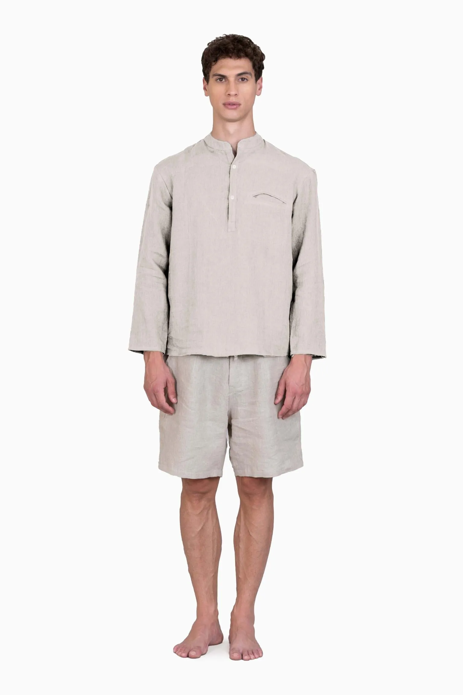 Linen Terran Shirt-Misty Lilac