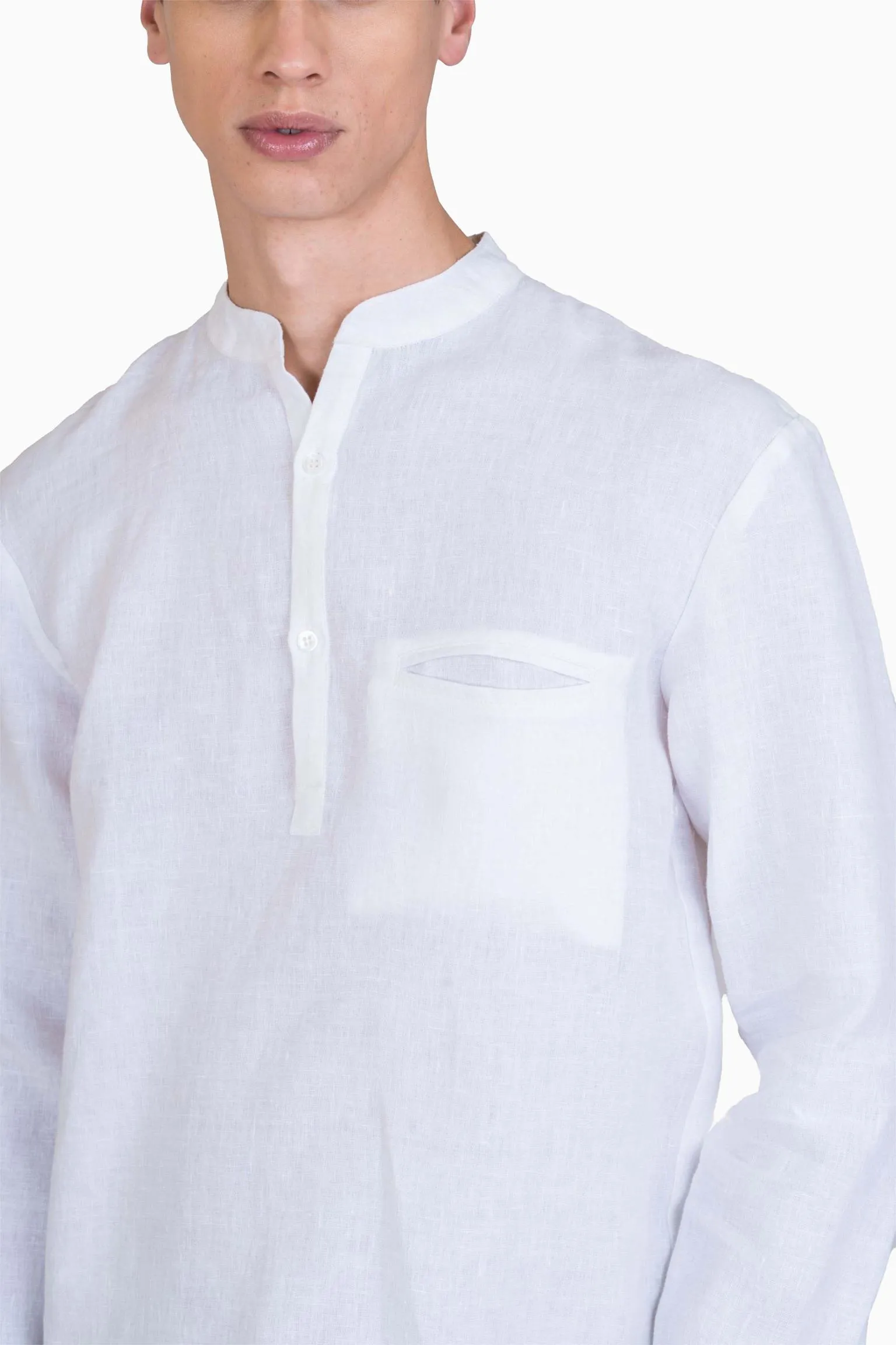 Linen Terran Shirt-Misty Lilac