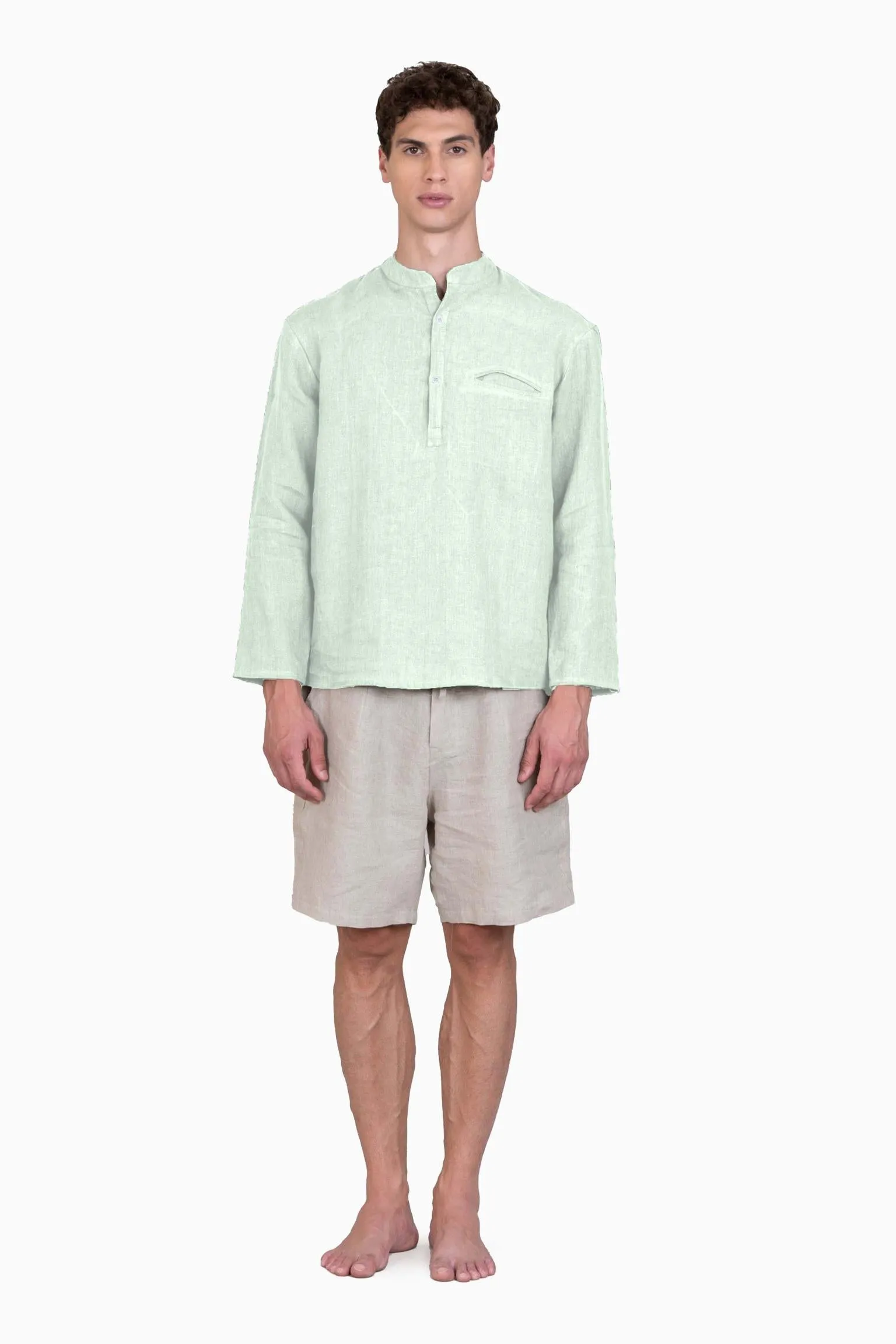 Linen Terran Shirt-Misty Lilac