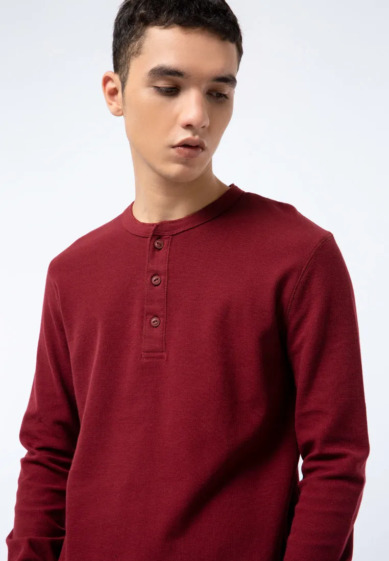 Long Sleeve Henley T-shirt