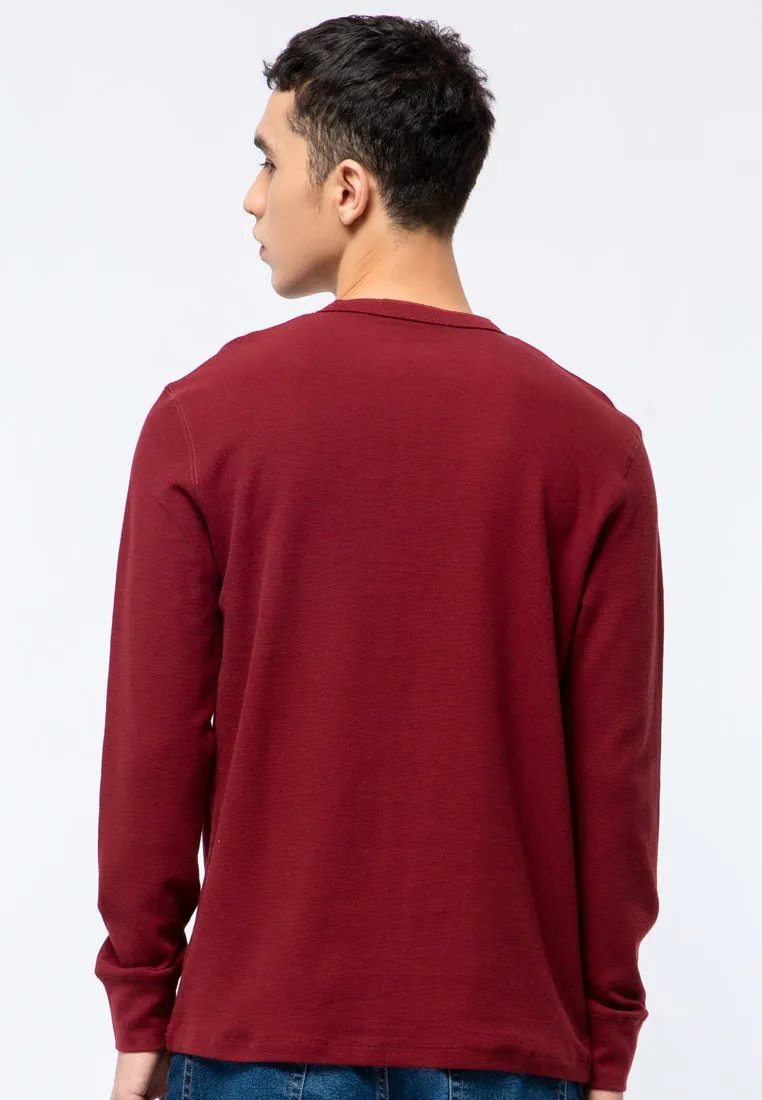 Long Sleeve Henley T-shirt