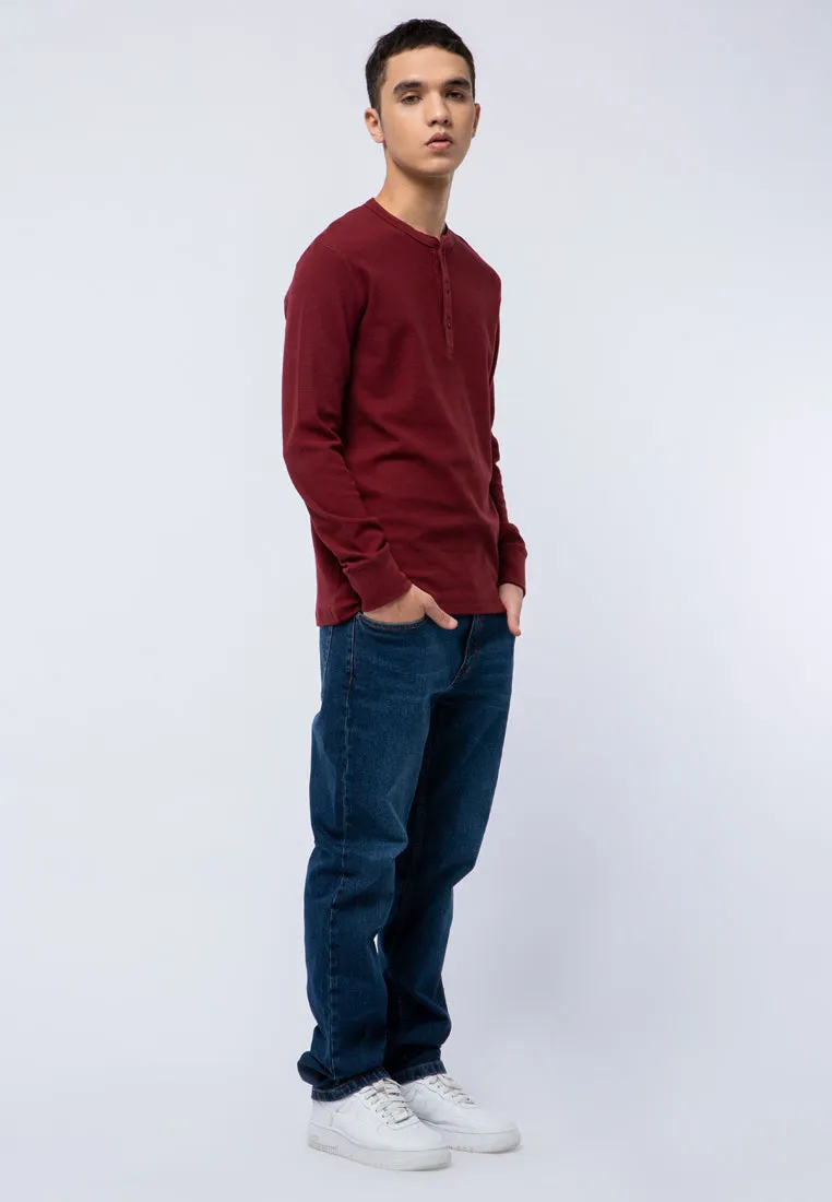 Long Sleeve Henley T-shirt