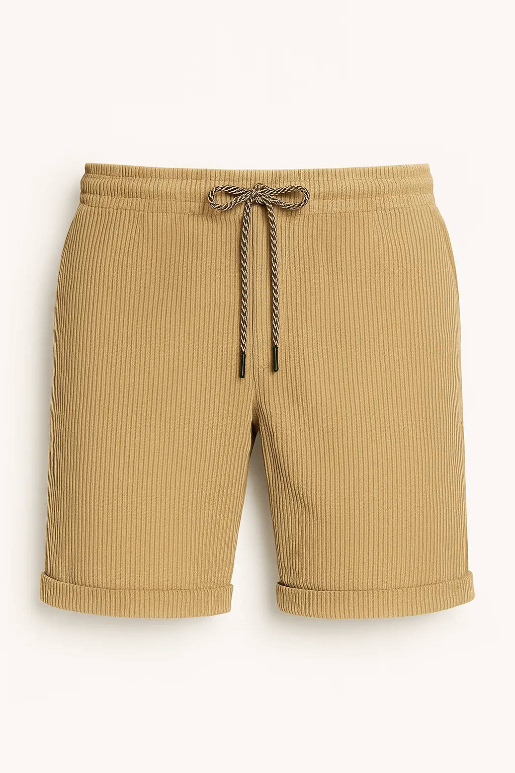LumiNovi | Corduroy Shorts Lightweight Rolled Hem