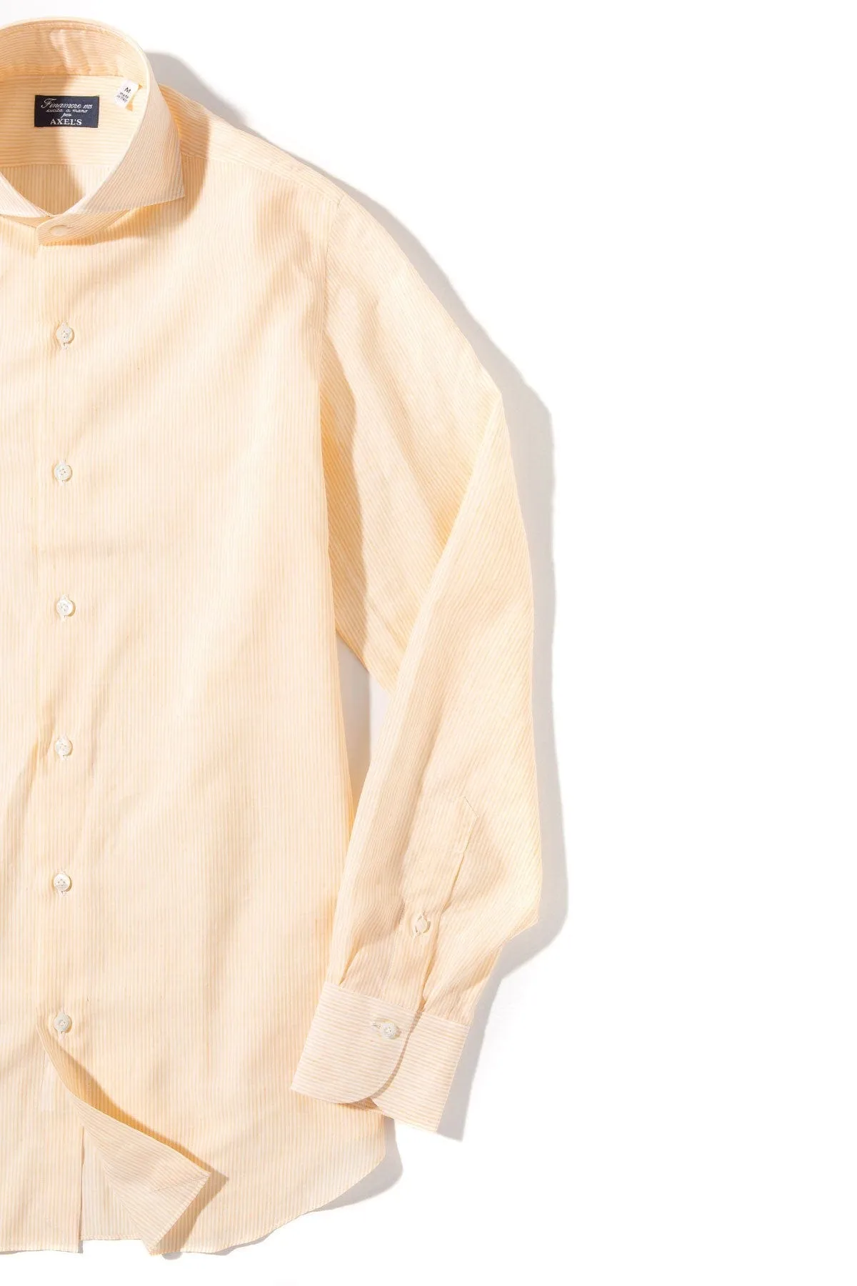 Lutung Cotton Linen Stripe In Yellow