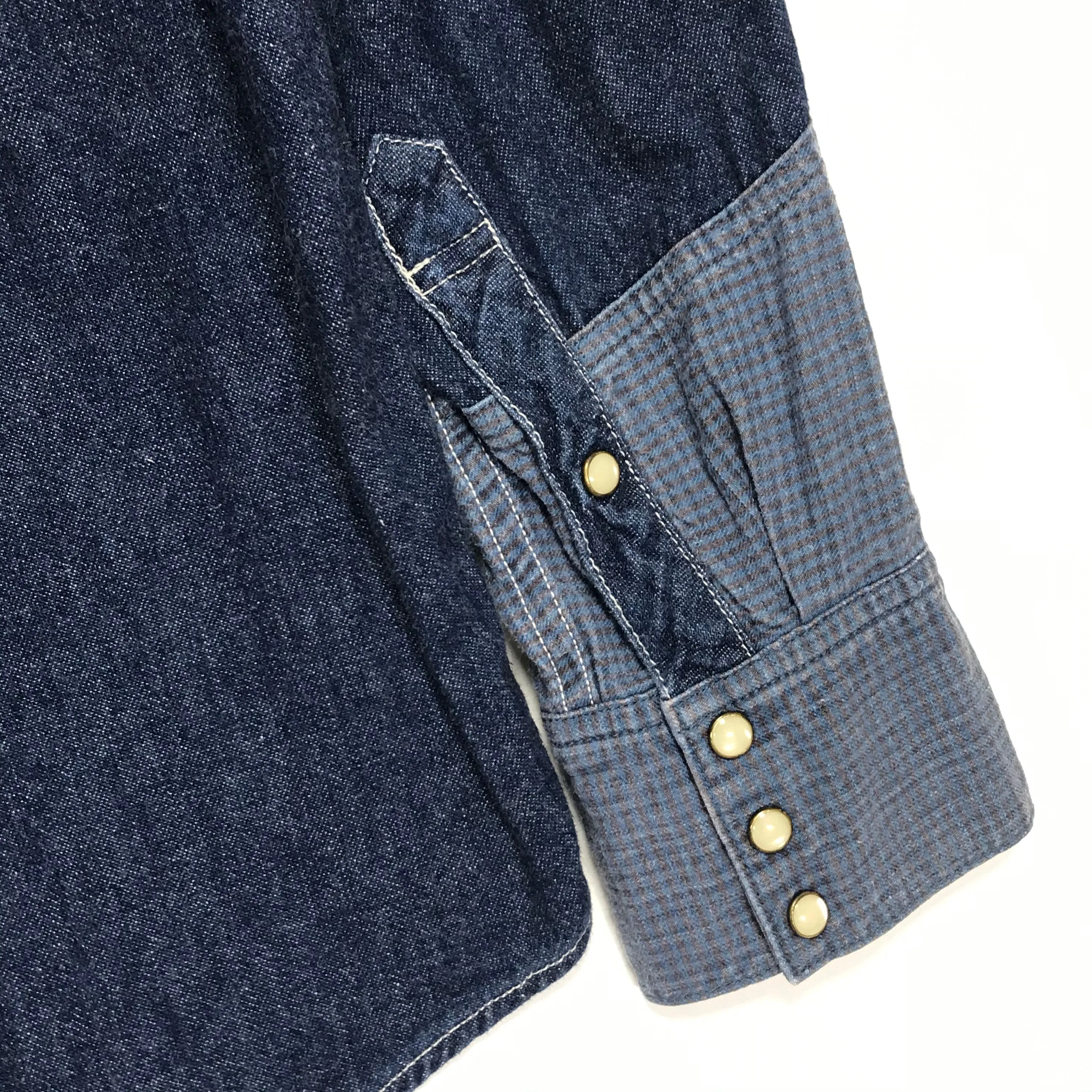 [M] Visvim 14SS Four Corners Indigo Check One Wash Shirt