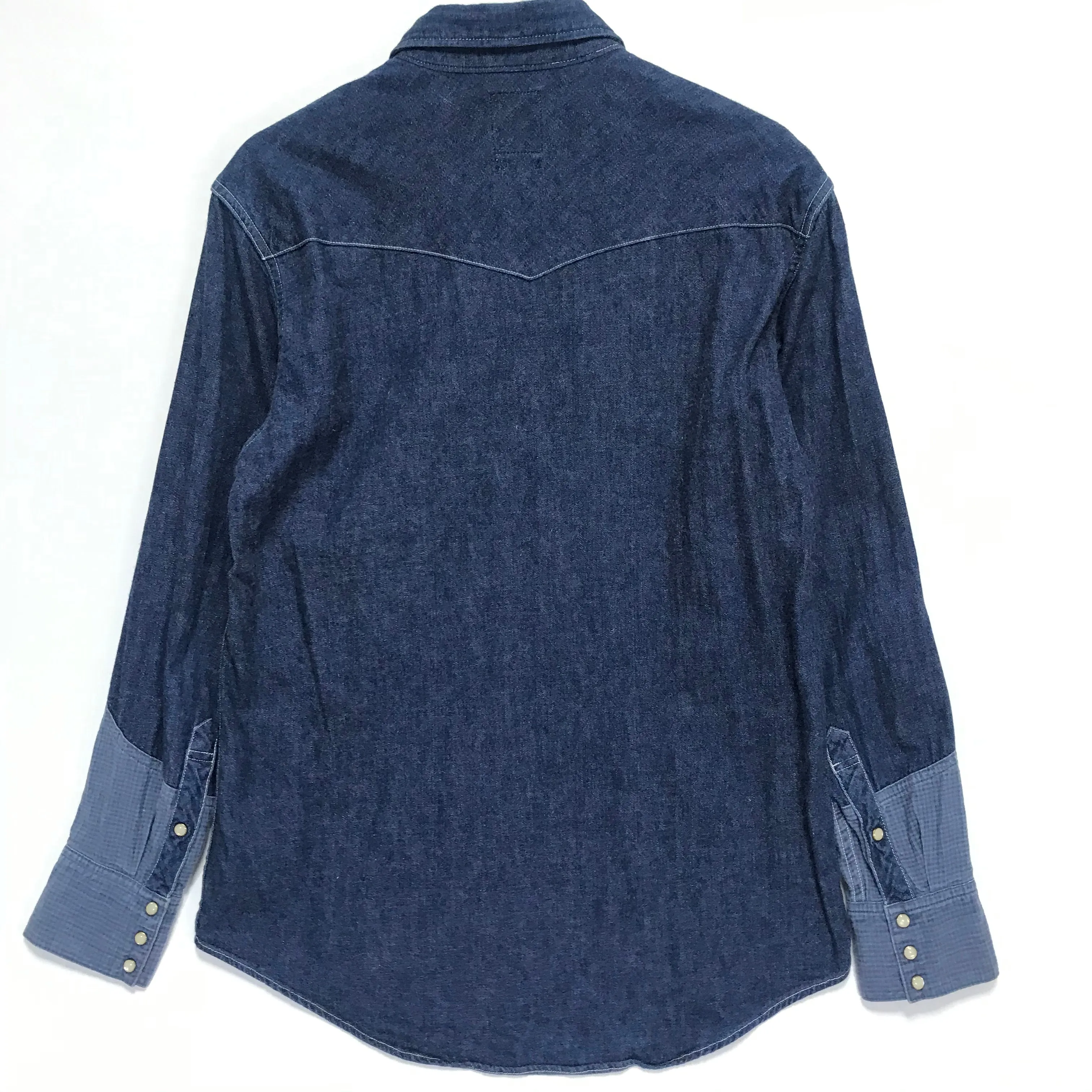 [M] Visvim 14SS Four Corners Indigo Check One Wash Shirt