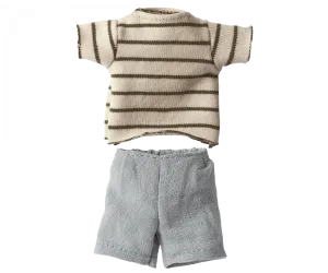 Maileg Striped blouse and shorts, Size 1