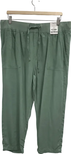 M&Co Green Linen Cropped Joggers UK 16