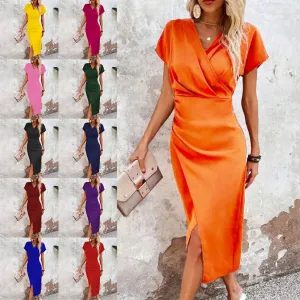 Mara® | Women's V-neck casual midi dress