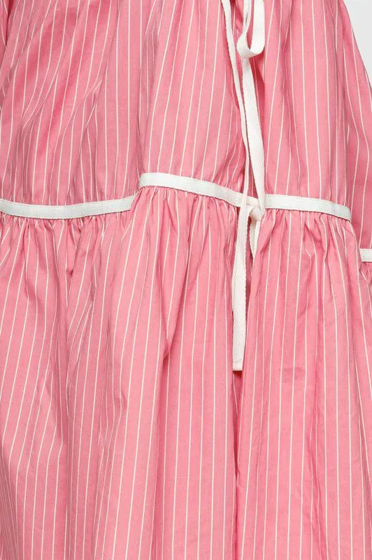 Marion Striped Tiered Dress