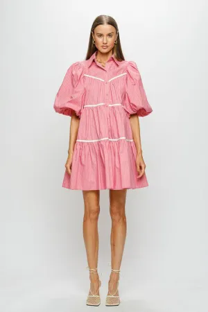 Marion Striped Tiered Dress