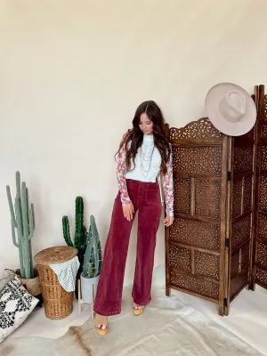 Maroon Corduroy Pant