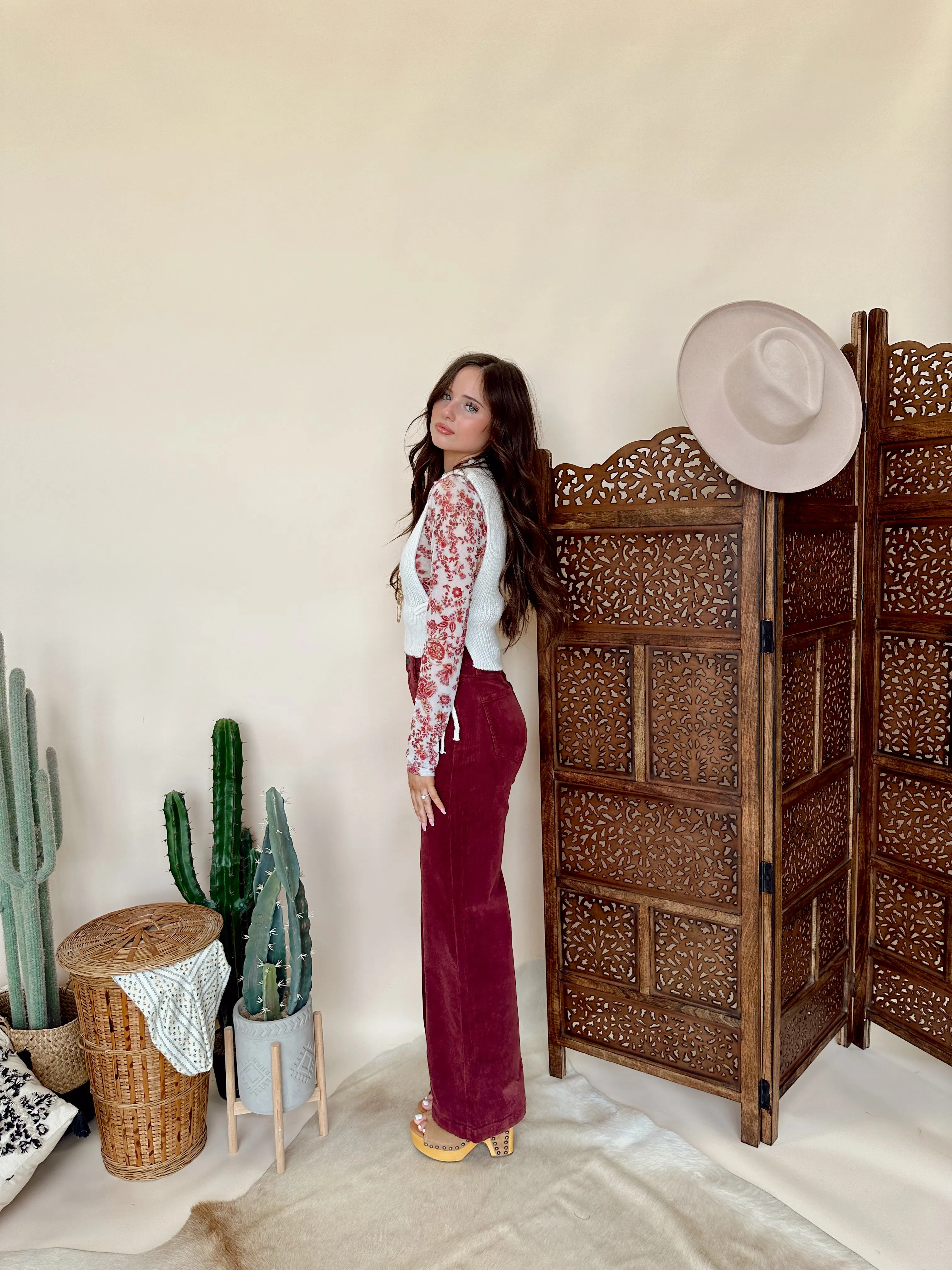 Maroon Corduroy Pant
