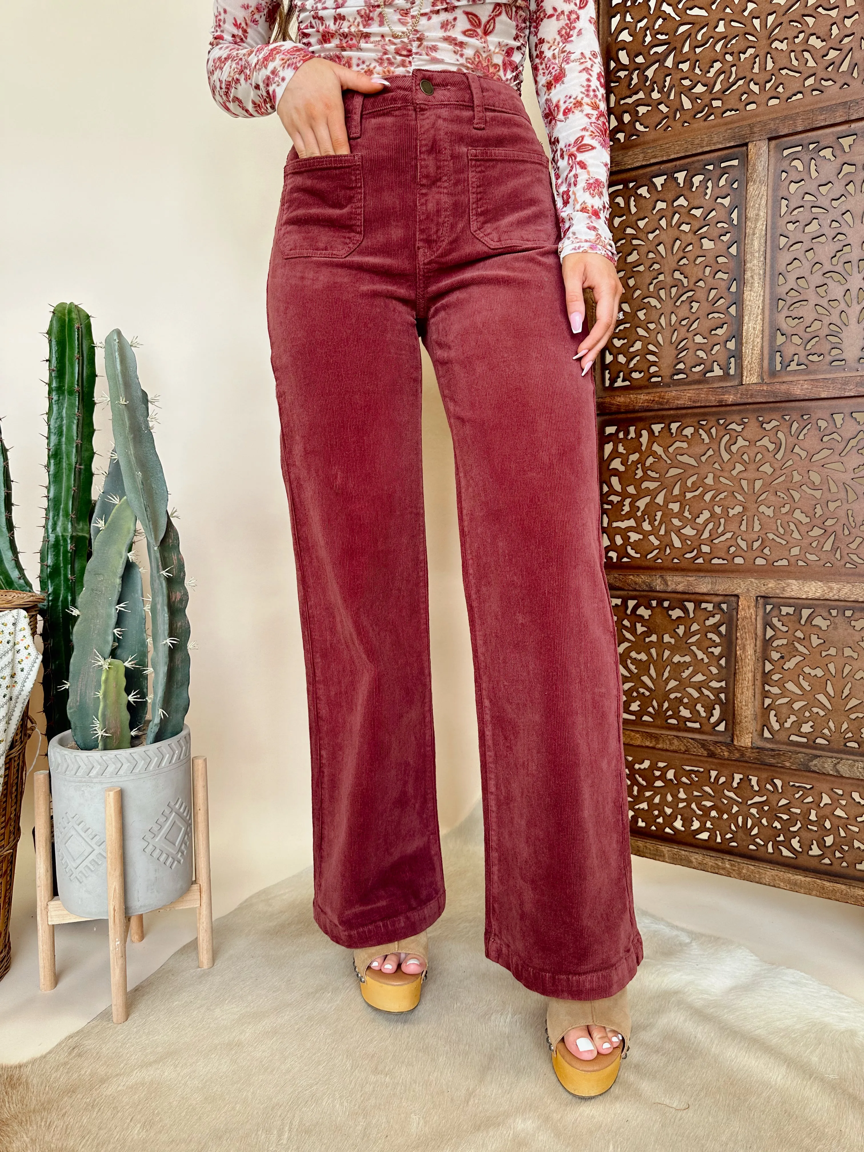 Maroon Corduroy Pant