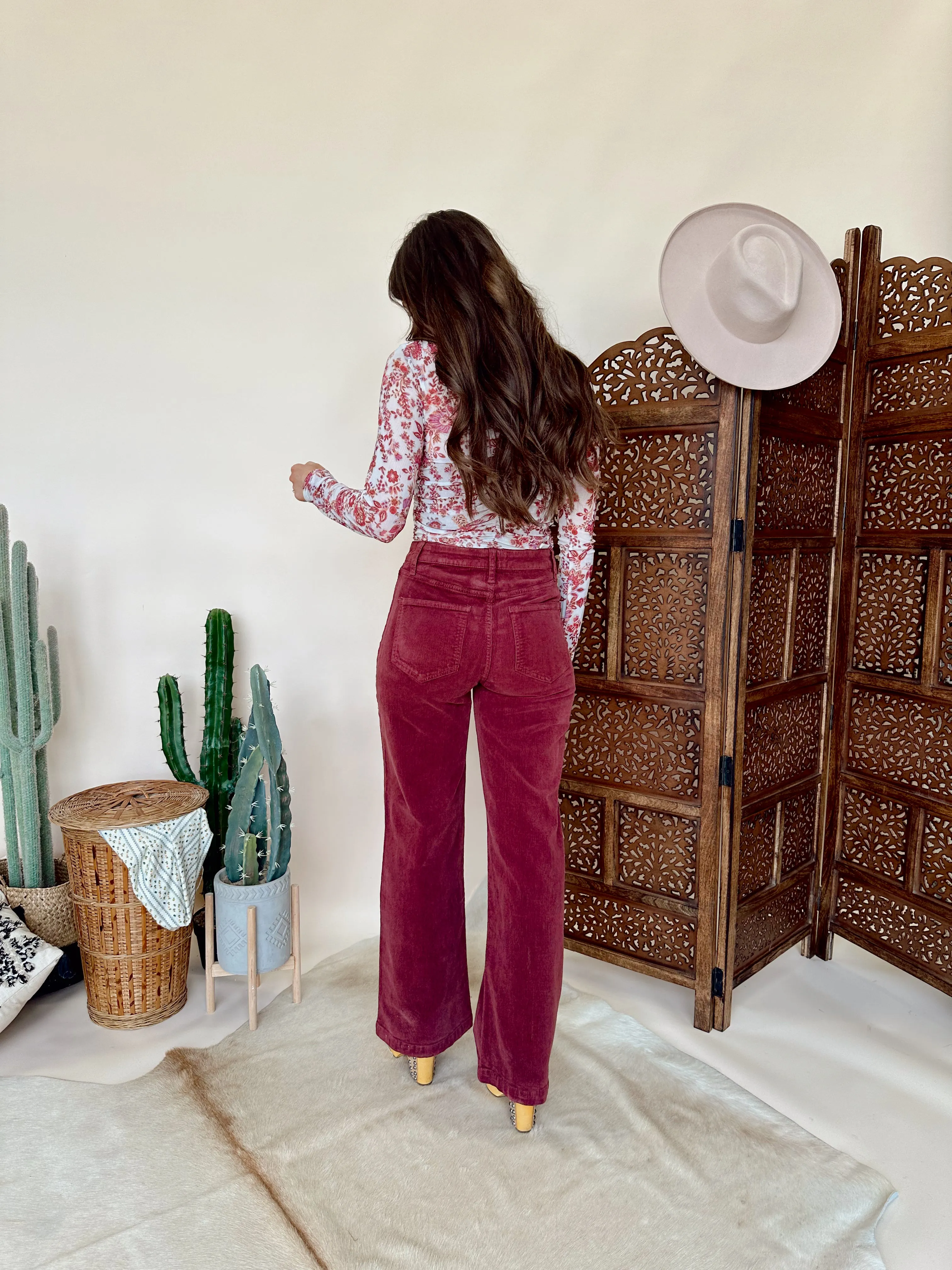 Maroon Corduroy Pant