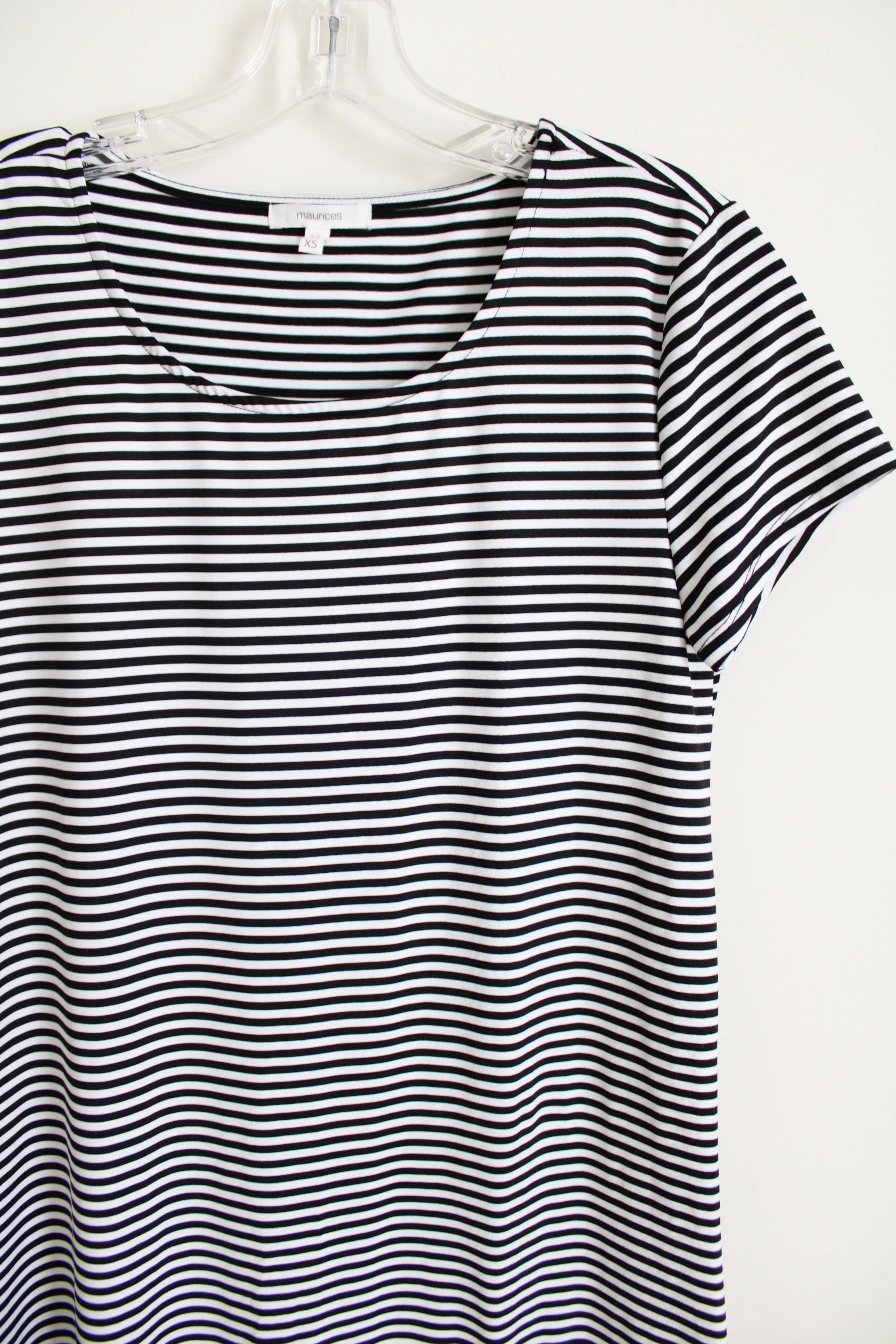 Maurices Black Striped Embroidered Bottom dress | XS