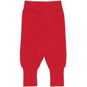 Maxomorra Red Infant Jersey Pants