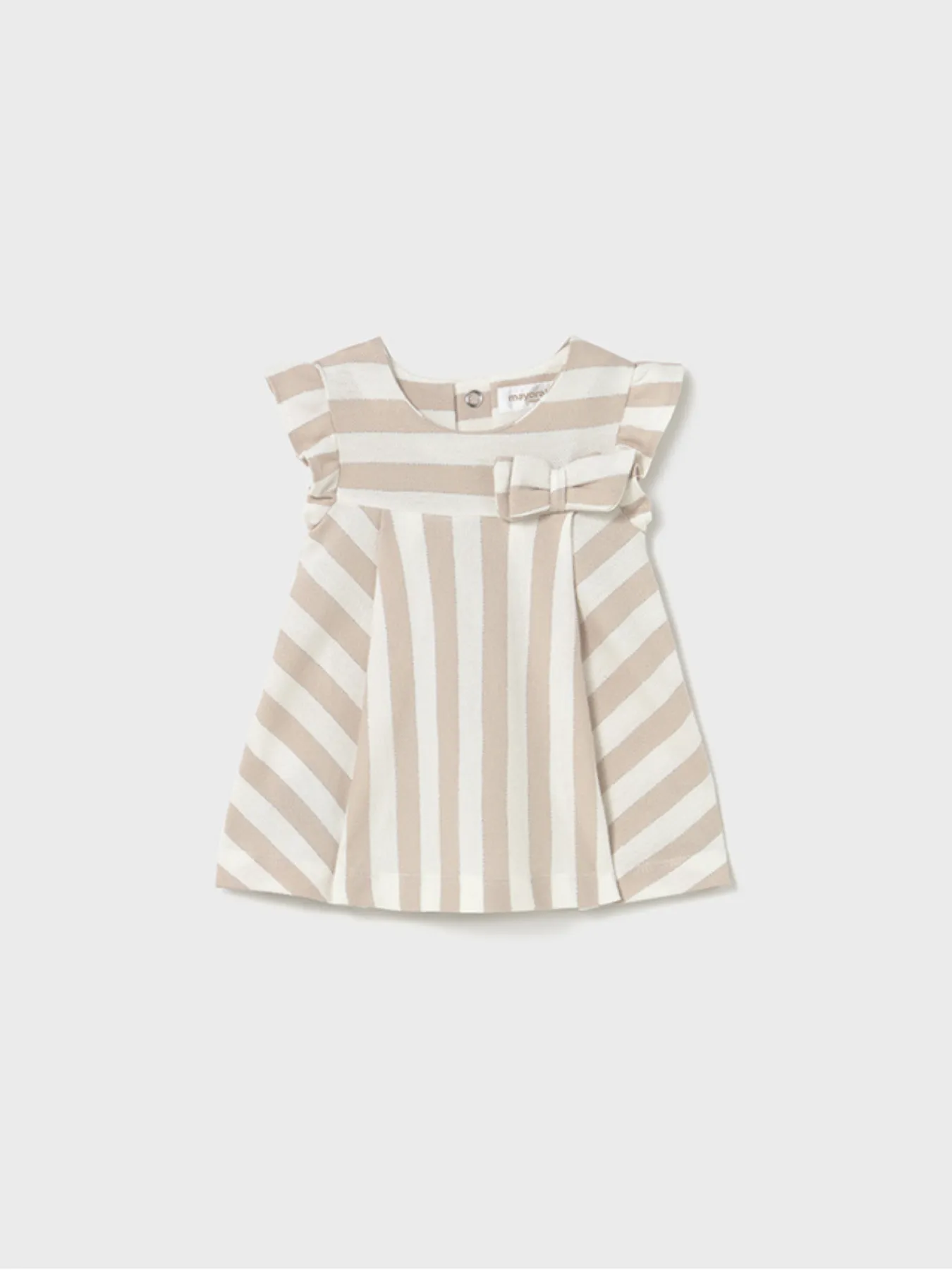 Mayoral Baby Girl Striped Dress With Bow - 2 Colours