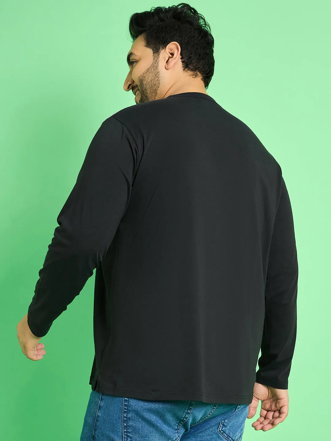 Men Plus Size Rhett Colorblock Henley Tshirt