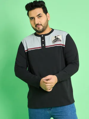 Men Plus Size Rhett Colorblock Henley Tshirt