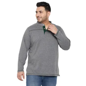 Men Plus Size Santro Solid Henley Tshirt