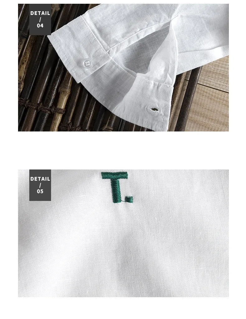 Men's Casual Shirts /  Men's 100% Linen Long Sleeve Shirts