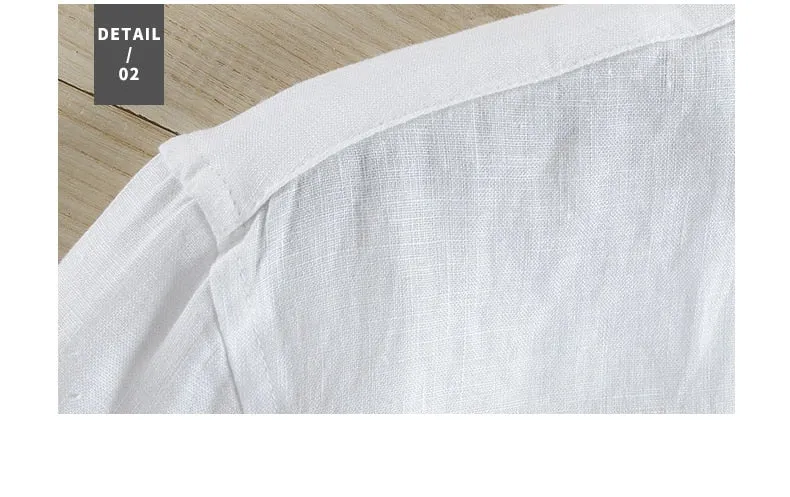 Men's Casual Shirts /  Men's 100% Linen Long Sleeve Shirts