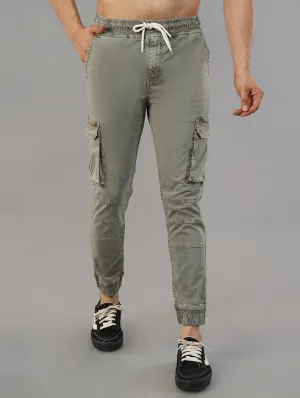 Men’s Cotton Cargo Pants (Color green) (Size 28)