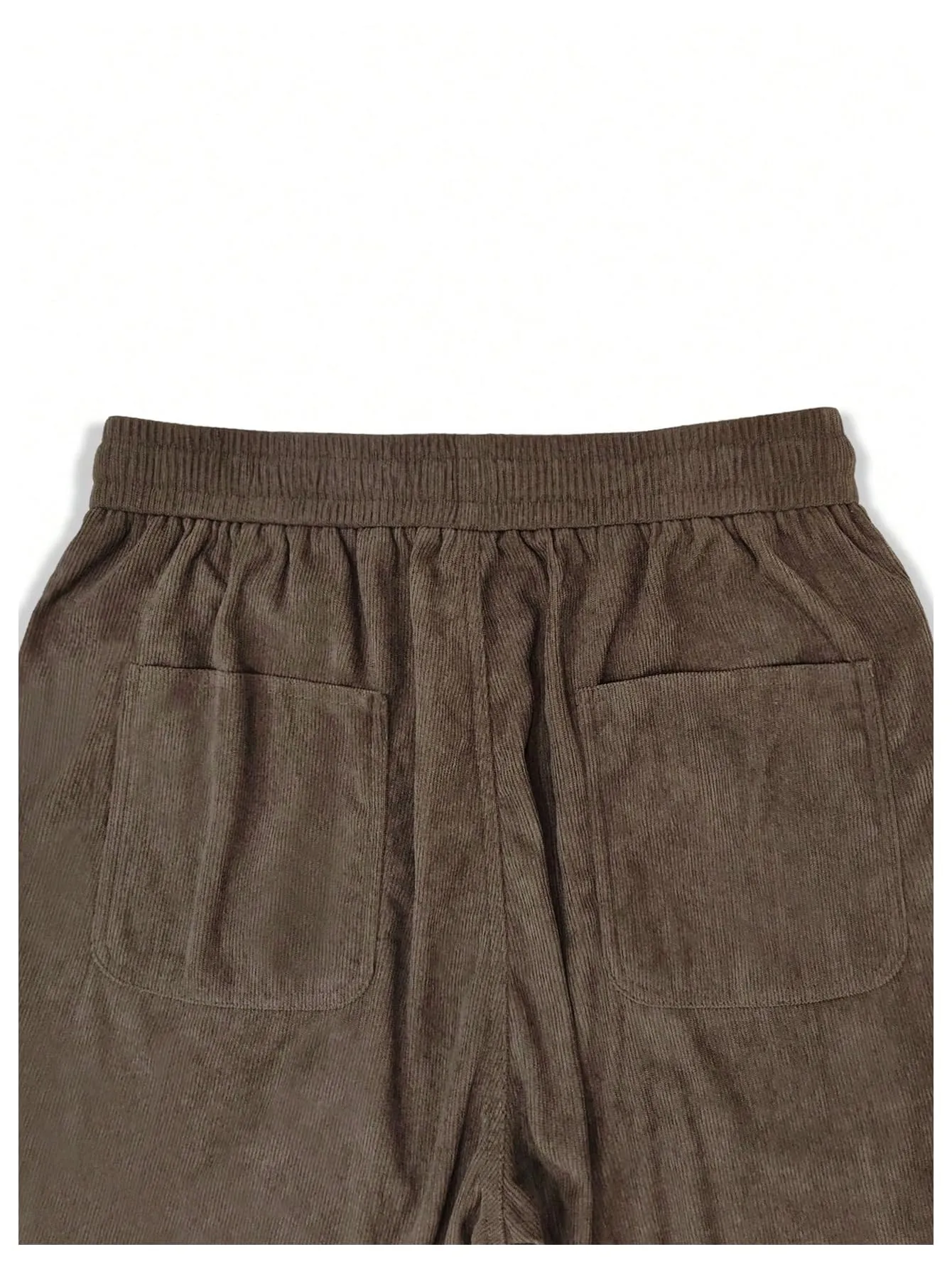Men's Drawstring Elastic Waist Corduroy Pants