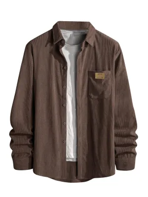 Men's Long Sleeve Corduroy Shirt