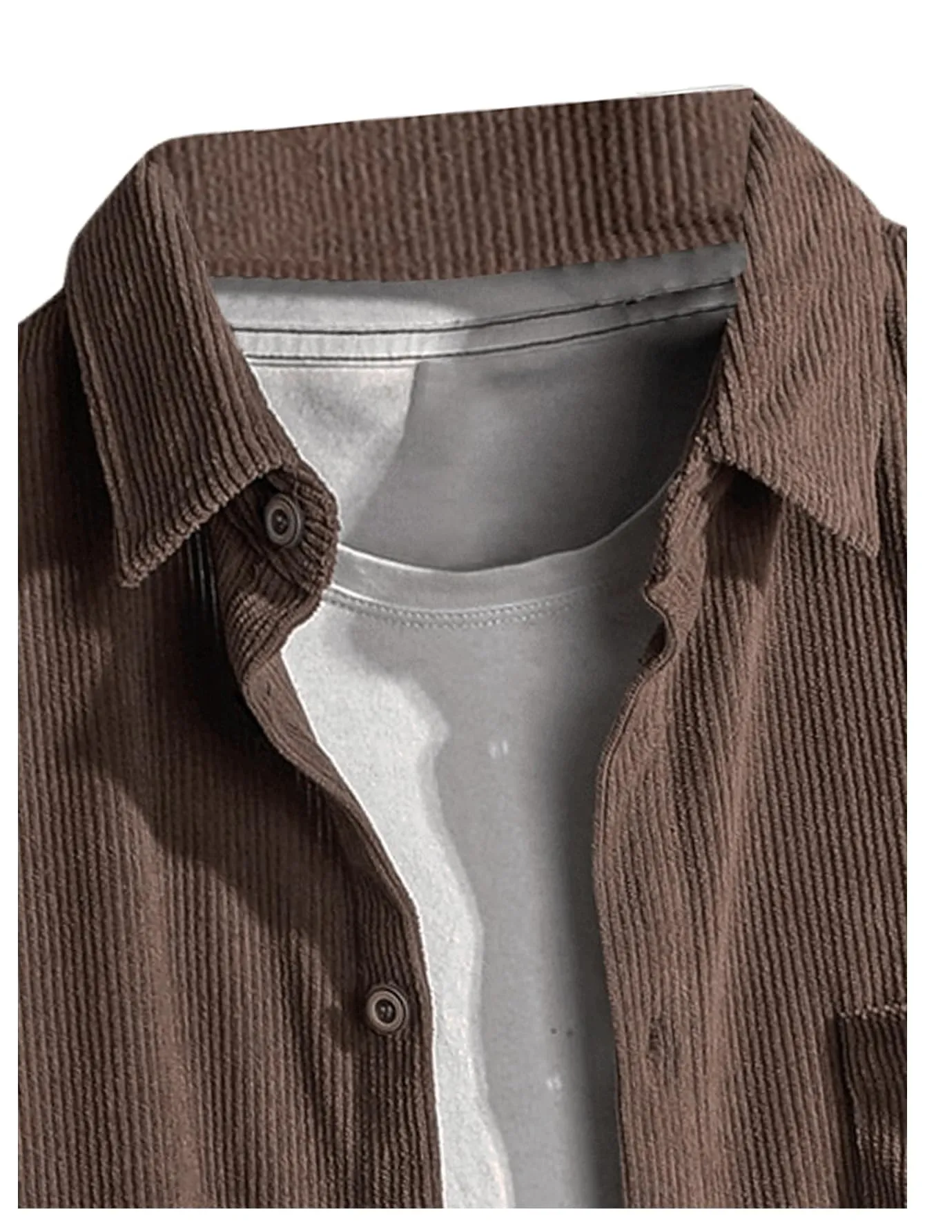 Men's Long Sleeve Corduroy Shirt