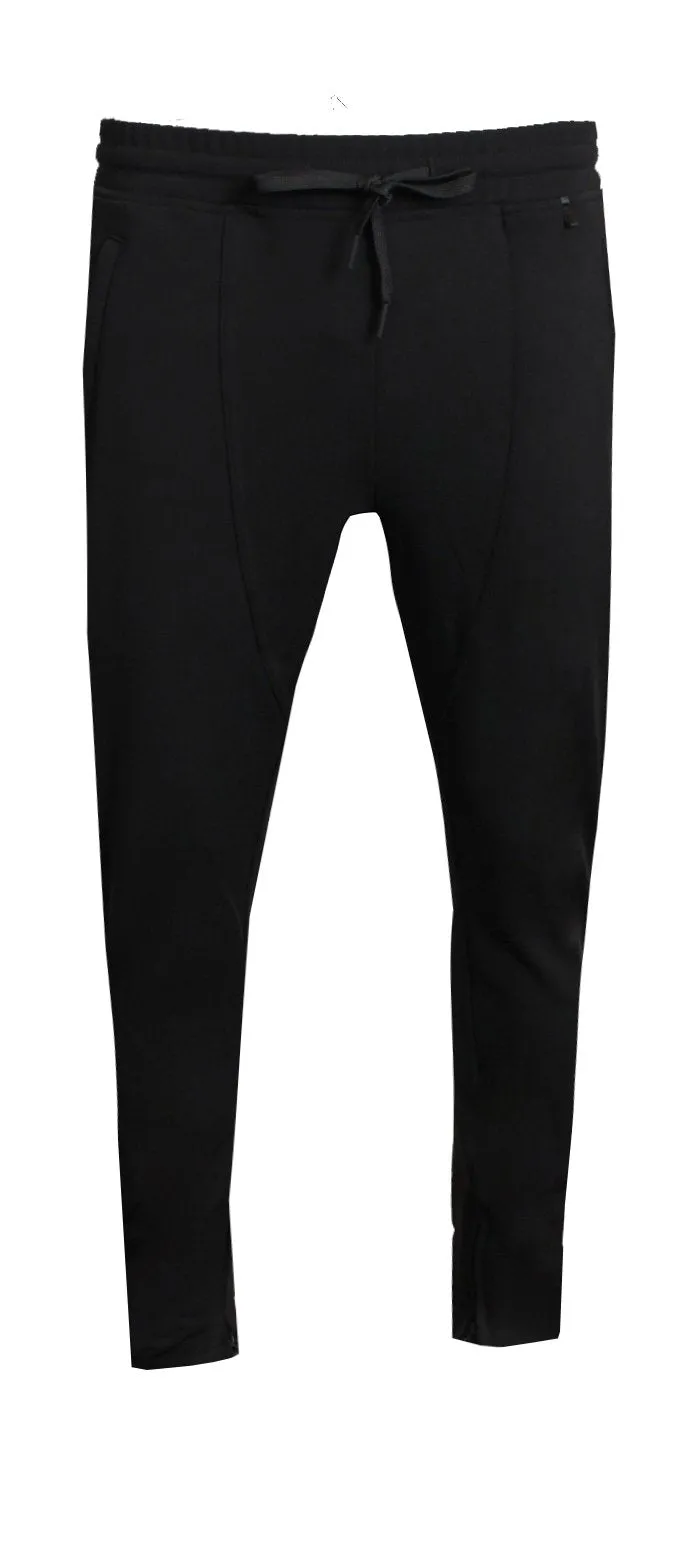 Men's Shine Collection Pants with Side Diamonds-Black