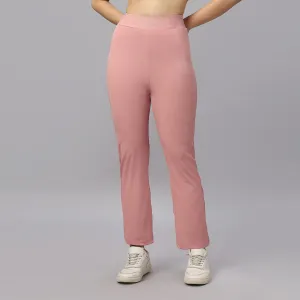 Mid-Rise Ankle-Length Fit and Flare Pants with Back Pockets