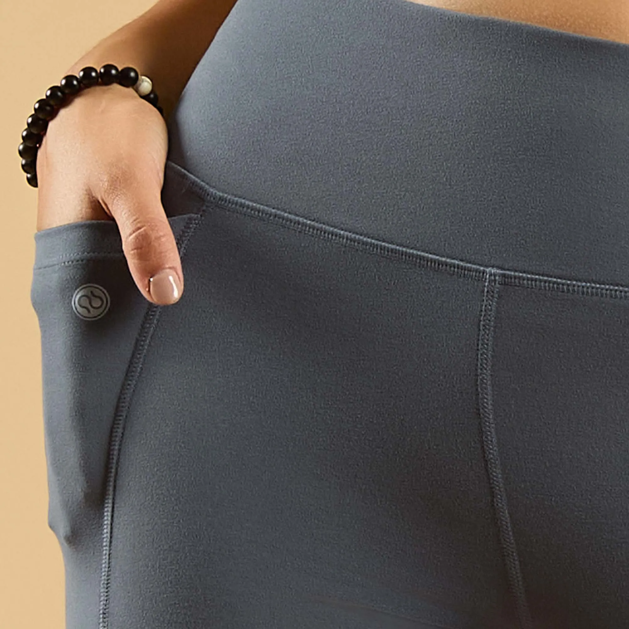 Mid-Rise Fit & Flared Pants with 4-Way Stretch & Compression Waistband