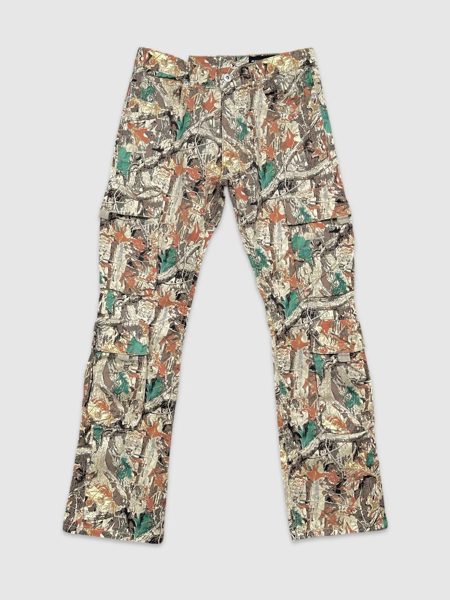 MIS-80367-Camo Utility Pocket Flared Pants