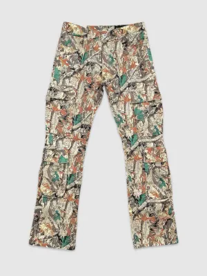 MIS-80367-Camo Utility Pocket Flared Pants