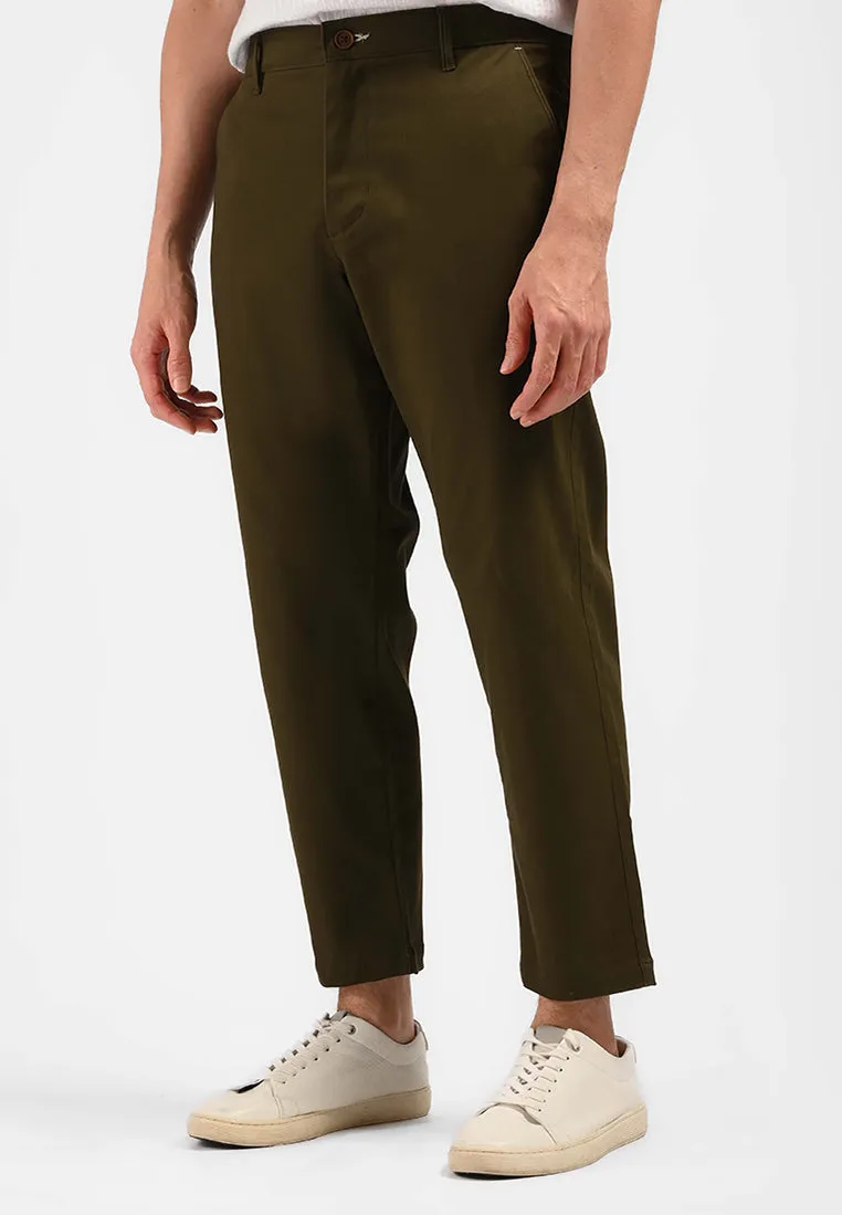 MOC Celana Panjang Ankle Pants Pria NEVILLE-DARK OLIVE